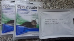 Kapljice od bolh in klopi na mačke z vizitkami